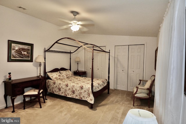 4 W Woodduck Dr, Tuckerton, NJ 08087 - carpeted bedroom with ceiling fan and multiple closets