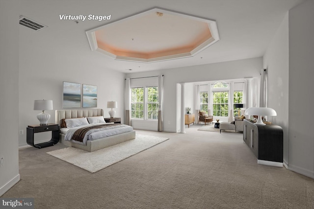14014 Mary Bowie Pkwy, Upper Marlboro, MD 20774 - bedroom with carpet flooring and a raised ceiling