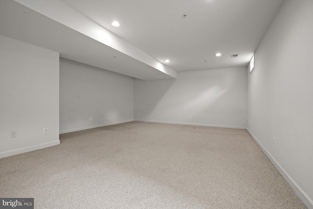 14014 Mary Bowie Pkwy, Upper Marlboro, MD 20774 - finished basement with light colored carpet and recessed lighting