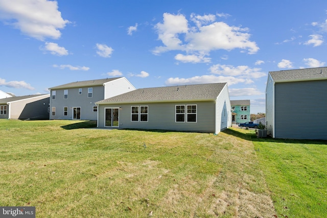 163 Angus Rd, Charles Town, WV 25414 - back of property featuring a lawn and central air condition unit