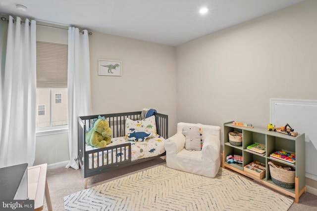 57 Oak Ln, Carneys Point, NJ 08069 - carpeted bedroom featuring a crib and recessed lighting