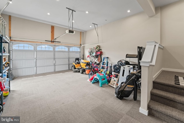 57 Oak Ln, Carneys Point, NJ 08069 - garage with a garage door opener and recessed lighting
