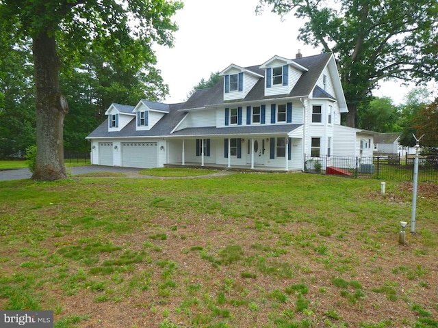 126 E Central Ave, Hammonton, NJ 08037 - view of front facade featuring covered porch, driveway, and an attached garage