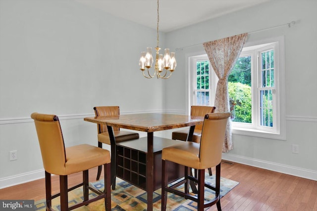 131 Sequoia Dr, Berlin, NJ 08009 - dining space with plenty of natural light, hardwood / wood-style flooring, and a chandelier