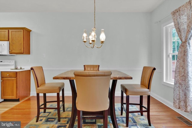 131 Sequoia Dr, Berlin, NJ 08009 - dining area featuring light wood finished floors and a chandelier