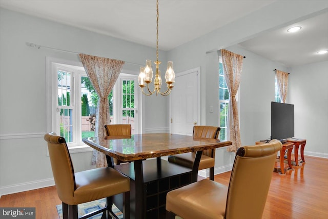 131 Sequoia Dr, Berlin, NJ 08009 - dining room with a chandelier, light wood-style floors, and recessed lighting