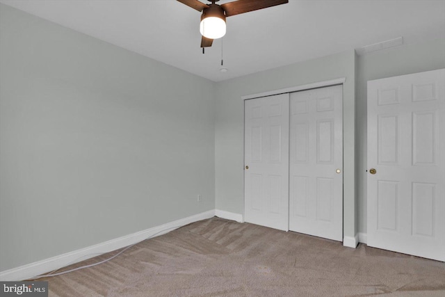 131 Sequoia Dr, Berlin, NJ 08009 - unfurnished bedroom featuring carpet, a closet, and ceiling fan