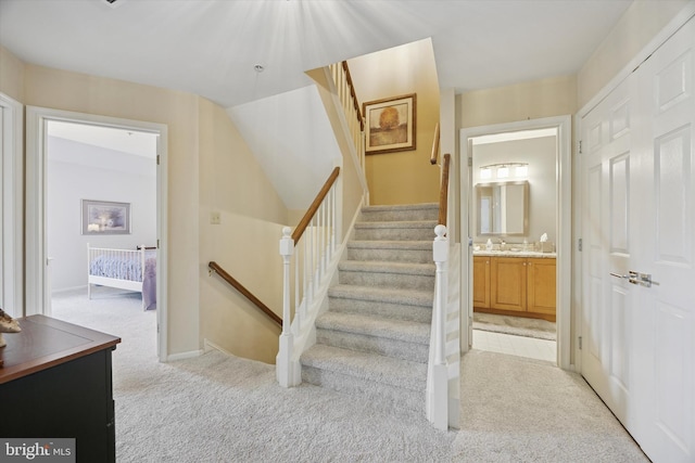 272 Center Point Ln, Lansdale, PA 19446 - stairway with carpet