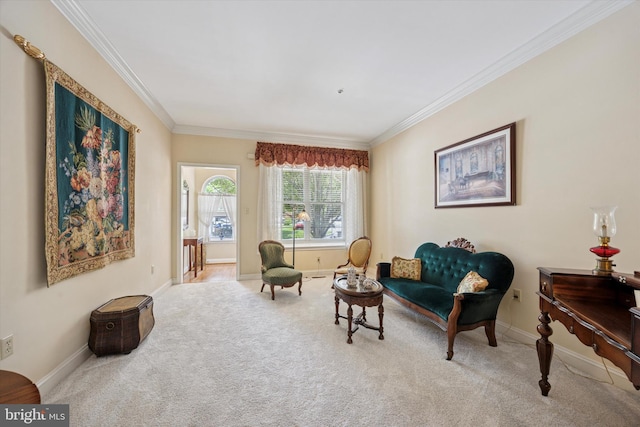 272 Center Point Ln, Lansdale, PA 19446 - living area featuring crown molding and carpet flooring