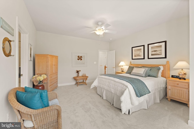 43665 Jernigan Ter, Leesburg, VA 20176 - bedroom featuring light colored carpet and ceiling fan