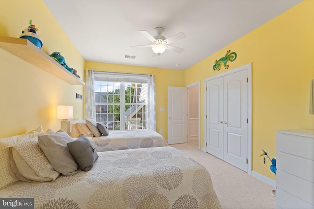 43665 Jernigan Ter, Leesburg, VA 20176 - carpeted bedroom with a closet and ceiling fan