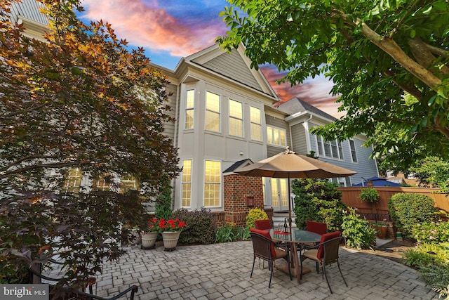 43665 Jernigan Ter, Leesburg, VA 20176 - view of patio featuring french doors and outdoor dining space