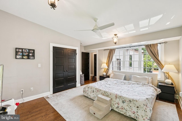 407 Independence Ave SE, Washington, DC 20003 - bedroom with wood finished floors and ceiling fan