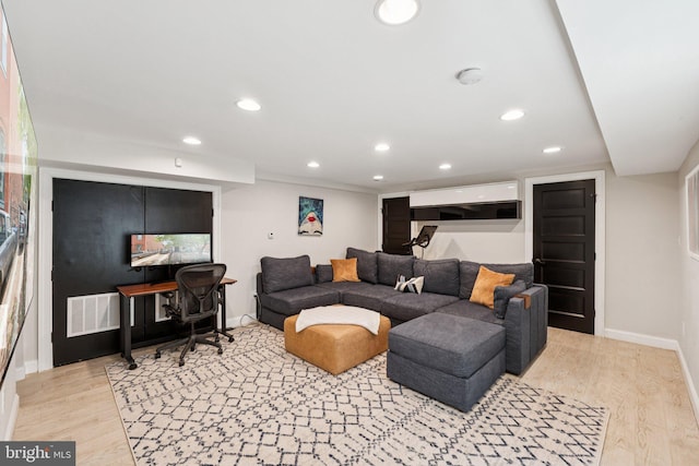 407 Independence Ave SE, Washington, DC 20003 - living room with light wood-style flooring and recessed lighting