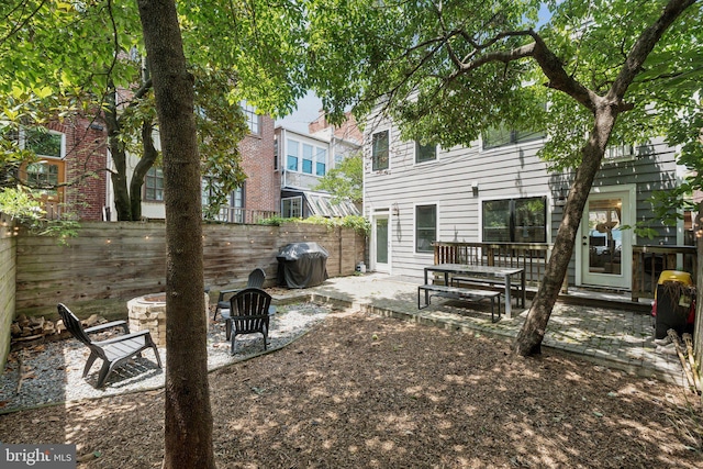 407 Independence Ave SE, Washington, DC 20003 - rear view of house featuring a patio and a fire pit