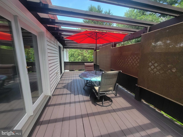 4367 Sunset Ct, Warrenton, VA 20187 - wooden deck with a pergola