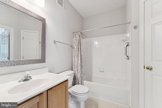 6230 Glen Valley Ter Unit 4L, Frederick, MD 21701 - full bathroom featuring vanity, shower / bath combo with shower curtain, and tile patterned flooring