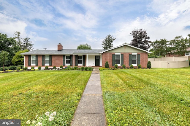 2100 Pot Spring Rd, Lutherville Timonium, MD 21093 - ranch-style home featuring brick siding and a chimney
