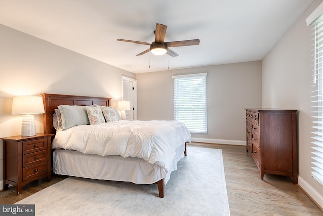 2100 Pot Spring Rd, Lutherville Timonium, MD 21093 - bedroom with light wood-type flooring and ceiling fan