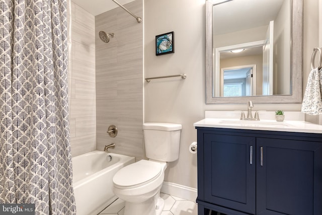 2100 Pot Spring Rd, Lutherville Timonium, MD 21093 - full bathroom with shower / tub combo, vanity, and tile patterned flooring
