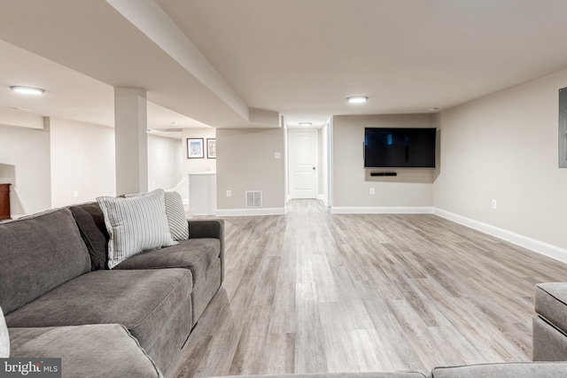 2100 Pot Spring Rd, Lutherville Timonium, MD 21093 - living room with light wood-style floors and baseboards
