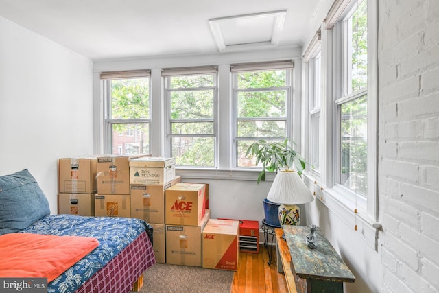 3905 Benton St NW, Washington, DC 20007 - bedroom with attic access and wood finished floors