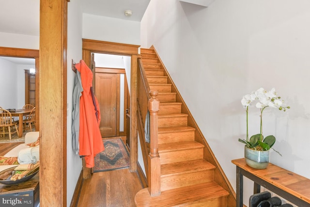 3905 Benton St NW, Washington, DC 20007 - stairway with wood finished floors