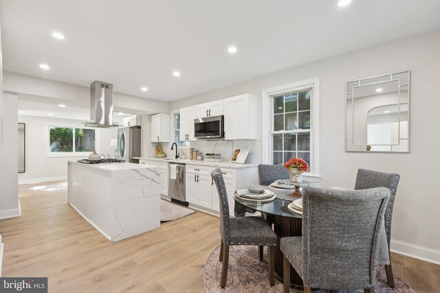 9215 Glenville Rd, Silver Spring, MD 20901 - dining space featuring recessed lighting and light wood-type flooring
