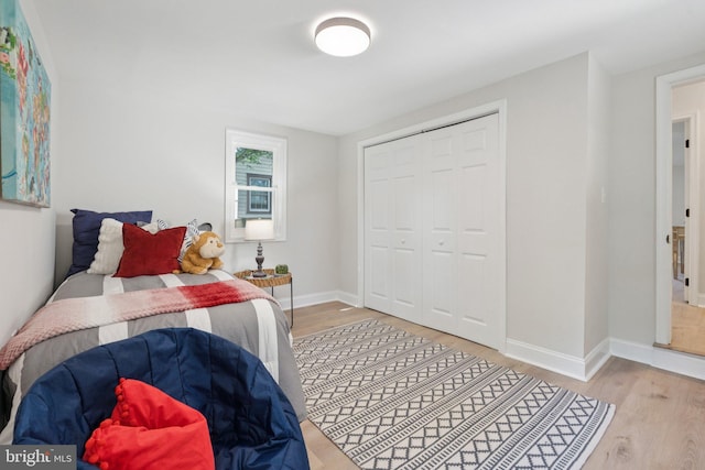 9215 Glenville Rd, Silver Spring, MD 20901 - bedroom featuring wood finished floors and a closet