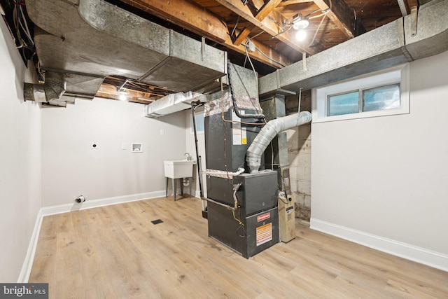 9215 Glenville Rd, Silver Spring, MD 20901 - finished basement with heating unit and wood finished floors
