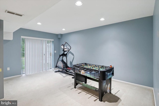 42 Frost Ln, Hightstown, NJ 08520 - recreation room featuring carpet floors and recessed lighting
