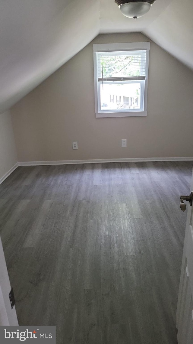 501 Tunstall Ave, Blackstone, VA 23824 - bonus room featuring dark wood-style flooring and vaulted ceiling