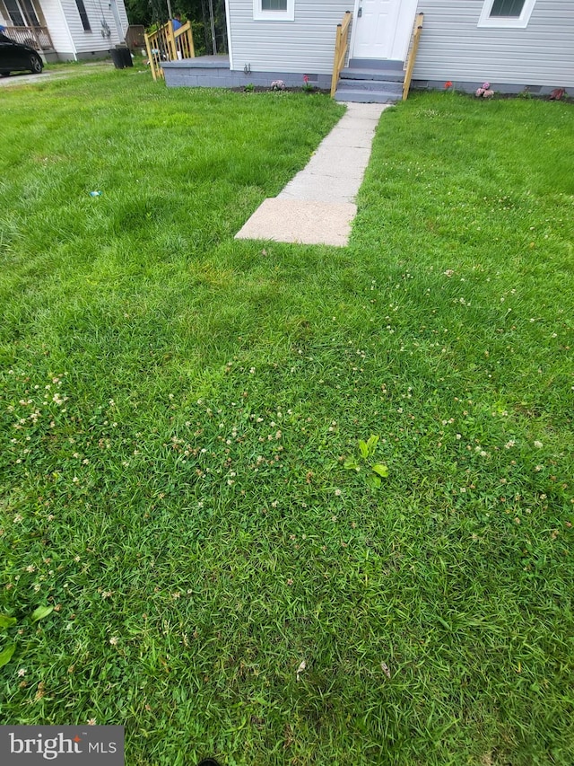 501 Tunstall Ave, Blackstone, VA 23824 - view of grassy yard featuring entry steps
