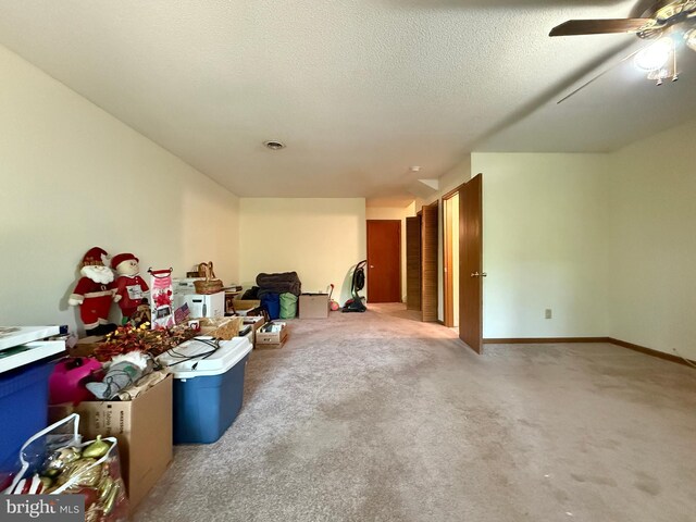 102 Tecumseh Trl, Hedgesville, WV 25427 - empty room with a ceiling fan, carpet, and a textured ceiling