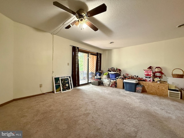 102 Tecumseh Trl, Hedgesville, WV 25427 - carpeted living area with a ceiling fan and baseboards