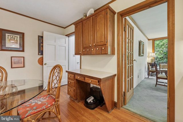 28 Cliff Rd, Front Royal, VA 22630 - dining space featuring ornamental molding and light wood finished floors