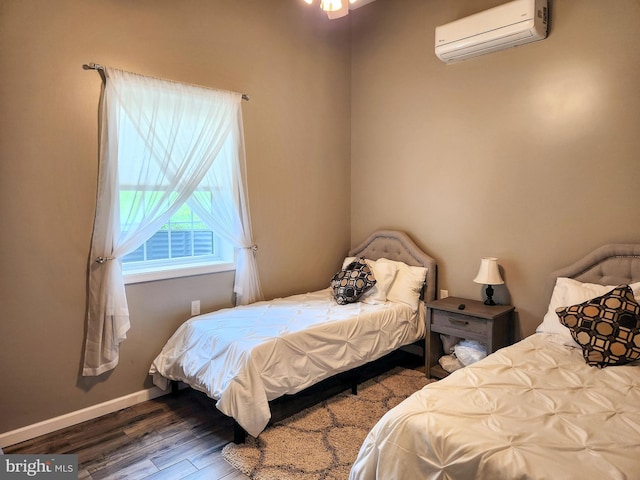 1870 General Potter Hwy, Centre Hall, PA 16828 - bedroom with an AC wall unit and wood finished floors
