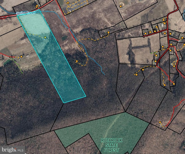 1870 General Potter Hwy, Centre Hall, PA 16828 - aerial map of property and surrounding area with property boundaries highlighted