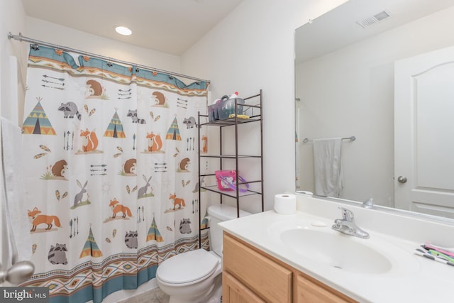 45 Private Ct, Bunker Hill, WV 25413 - bathroom with vanity and a shower with shower curtain