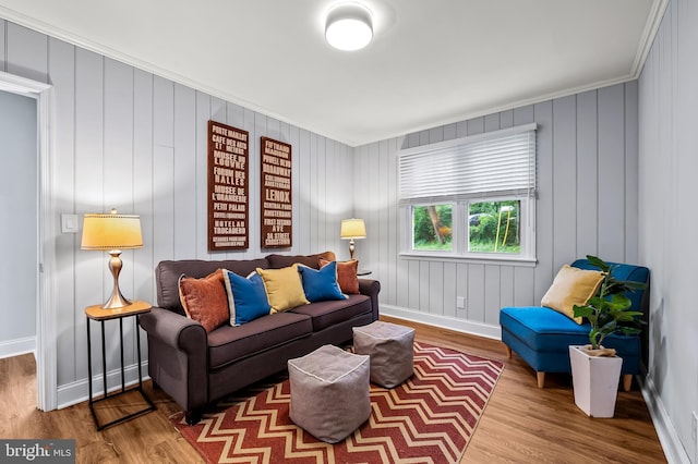 904 Stevenson Ln, Towson, MD 21286 - living room with wood finished floors and crown molding