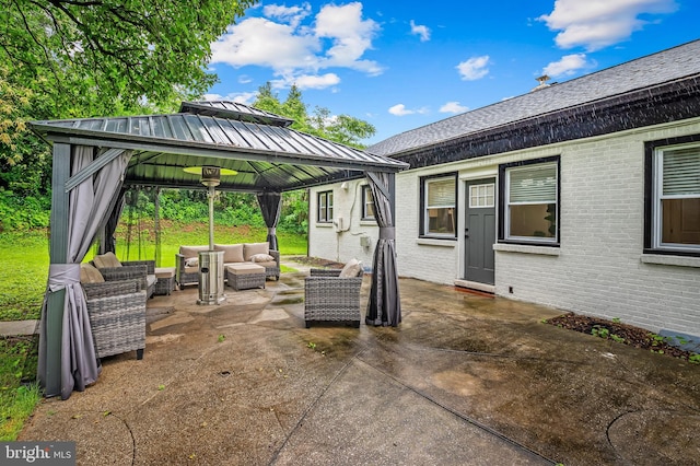 904 Stevenson Ln, Towson, MD 21286 - view of patio with a gazebo and outdoor lounge area