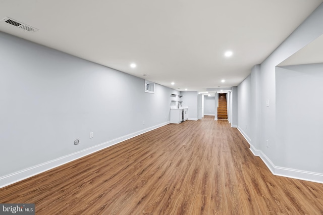 904 Stevenson Ln, Towson, MD 21286 - finished below grade area with recessed lighting and wood finished floors