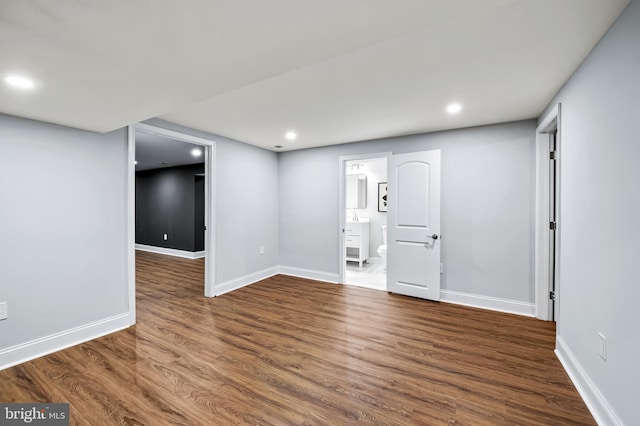 904 Stevenson Ln, Towson, MD 21286 - basement featuring wood finished floors and recessed lighting