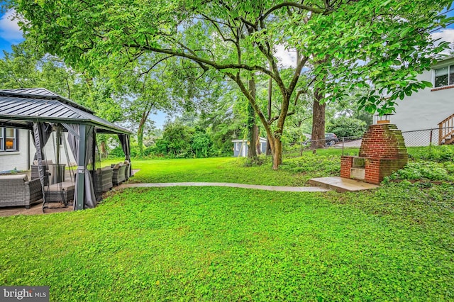 904 Stevenson Ln, Towson, MD 21286 - view of yard with a gazebo and an outdoor hangout area