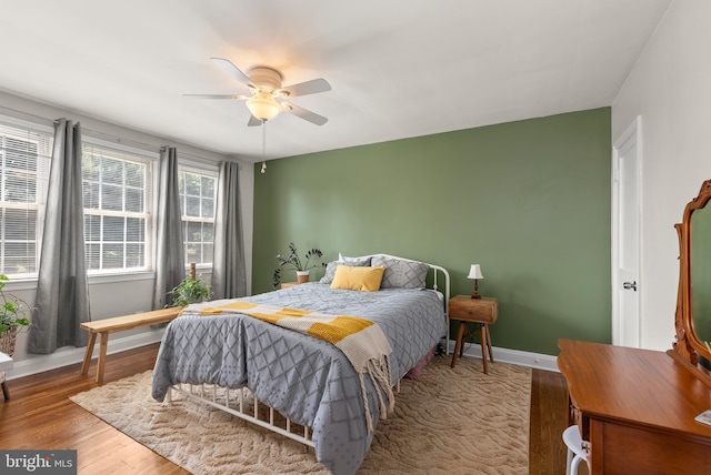 1906 Glen Keith Blvd, Towson, MD 21286 - bedroom with wood finished floors and a ceiling fan