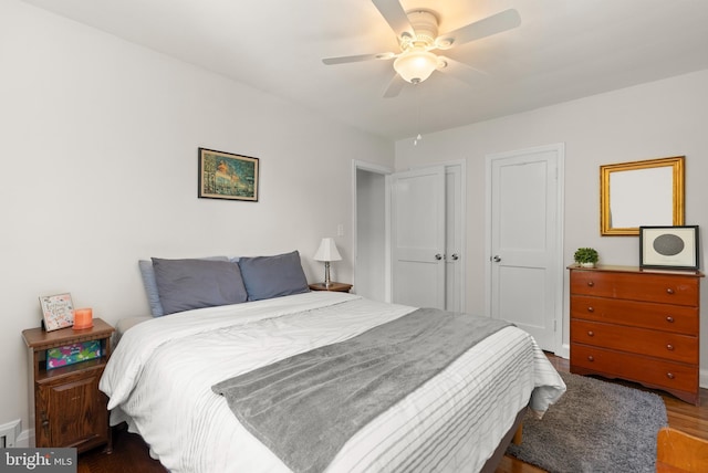 1906 Glen Keith Blvd, Towson, MD 21286 - bedroom with wood finished floors and ceiling fan