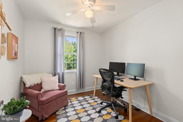 1906 Glen Keith Blvd, Towson, MD 21286 - office space with wood finished floors and ceiling fan