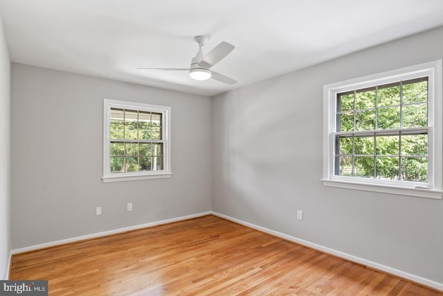 1121 Collingwood Rd, Alexandria, VA 22308 - spare room with plenty of natural light, light wood-style flooring, and a ceiling fan