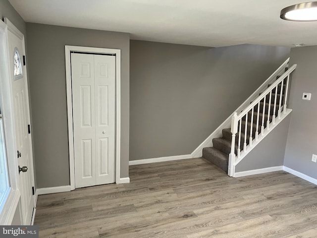 2011 Larkhall, Baltimore, MD 21222 - entryway with wood finished floors and stairway