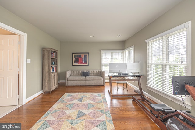 405 Hoffman Rd, Harleysville, PA 19438 - living area with wood finished floors and baseboards